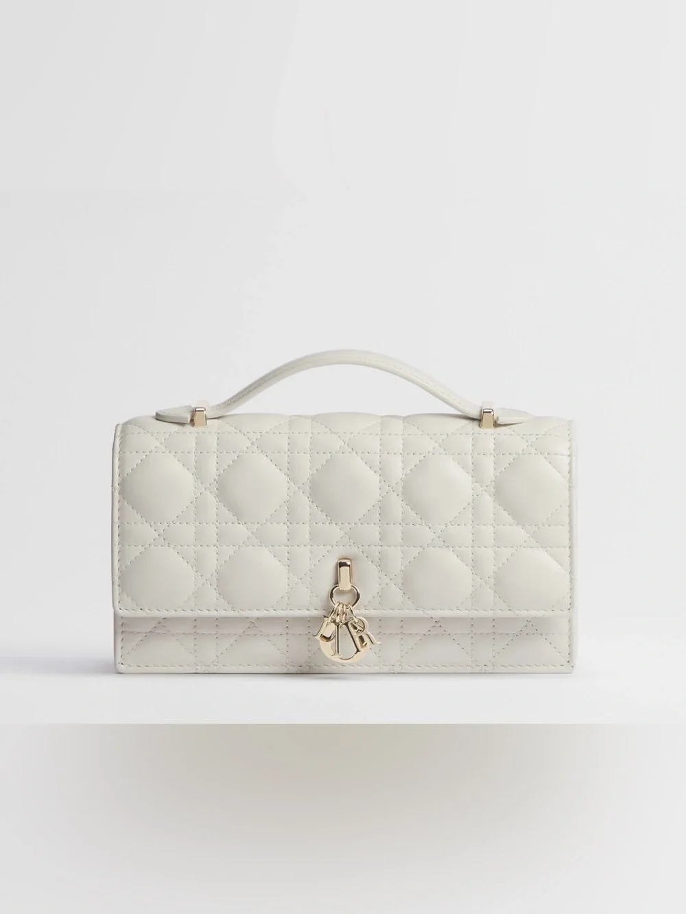 Dior My Dior Mini Top Handle Bag in Latte White